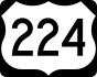 U.S. Route 224 marker