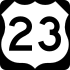 U.S. Route 23 marker