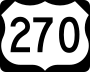 U.S. Route 270 marker