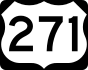 U.S. Route 271 marker