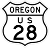 U.S. Highway 28 marker