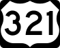 U.S. Route 321 marker