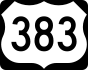 U.S. Route 383 marker