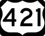 U.S. Route 421 marker