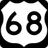 U.S. Route 68 marker