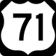 U.S. Route 71 marker