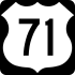 U.S. Highway 71 marker