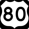 U.S. Highway 80 marker