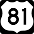 U.S. Route 81 marker