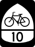 U.S. Bicycle Route 10 marker