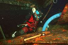 US Navy 010703-N-5329L-005 Diver working on USS Monitor salvage.jpg