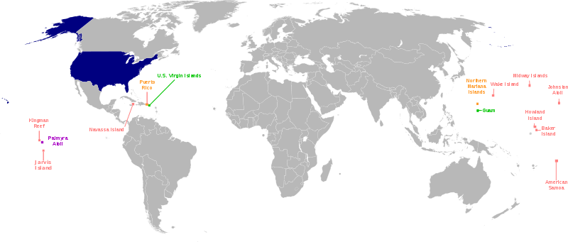   The 50 states and the Federal District   Incorporated unorganized Territory   Unincorporated organized territory  Commonwealth (see footnote)   unincorporated unorganized territory