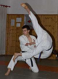 Judoka demonstrate Uki otoshi
