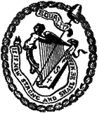 United Irish Symbol with the text "Equality — It is new strung and shall be heard"