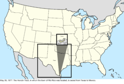 Map of the change to the United States in central North America on May 26, 1977