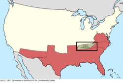 Map of the change to the international disputes involving the United States in central North America on July 2, 1861