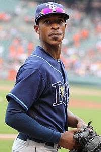 Melvin Upton Jr. (then known as B.J. Upton) with the Tampa Bay Rays in 2011