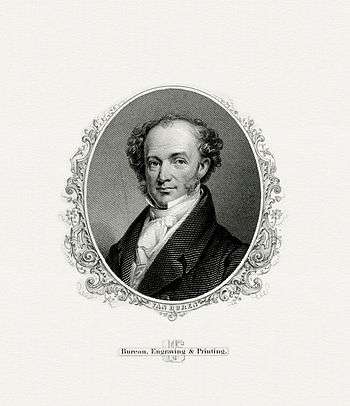 BEP engraved portrait of Van Buren as President.
