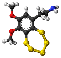 Ball-and-stick model of the varacin molecule