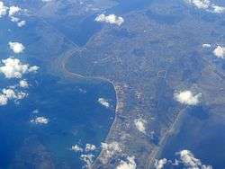 Aerial view of the Velanai Island.