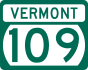 Vermont Route 109 marker