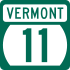 Vermont Route 11 marker