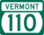 Vermont Route 110 marker
