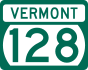 Vermont Route 128 marker