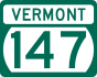 Vermont Route 147 marker