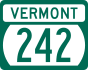 Vermont Route 242 marker