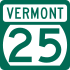 Vermont Route 25 marker
