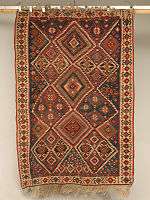 Simple geometric patterns on a flatweave rug