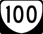 State Route 100 marker