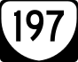 State Route 197 marker