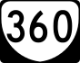 State Route 360 marker