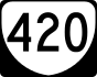 State Route 420 marker