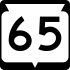State Trunk Highway 65 marker