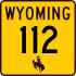 Wyoming Highway 112 marker