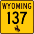 Wyoming Highway 137 marker