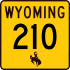 Wyoming Highway 210 marker