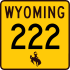 Wyoming Highway 222 marker