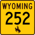 Wyoming Highway 252 marker
