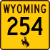 Wyoming Highway 254 marker