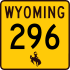 Wyoming Highway 296 marker