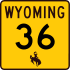Wyoming Highway 36 marker