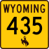Wyoming Highway 435 marker