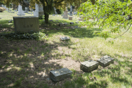 A small family plot in a cemetery