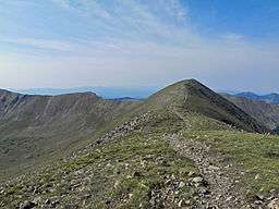 A photo of Wheeler Peak from Mount Walter.
