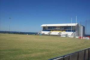 The Williamstown Cricket Ground in 2014, showing the W. L. Floyd Pavilion