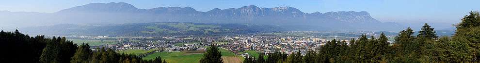 Panorama of Wörgl from Hennersberg.